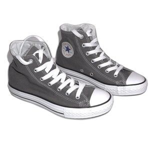 Converse Charcoal Grey Youth Size: 2.5 All Star High Top Sneakers Brand New NIB